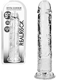 RealRock - Dildo senza testicoli da 25 cm - trasparente