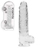 RealRock - Dildo con testicoli da 24 cm - trasparente